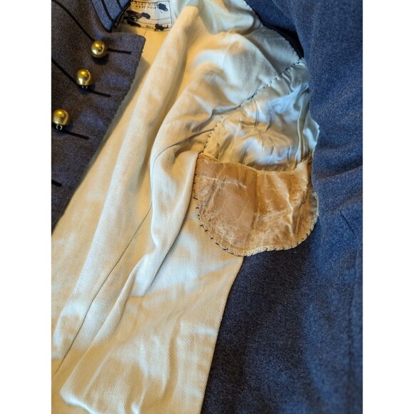 1950s West Point Academy Cadet Wool Coat Jacket Military Gray Gold Buttons Small - Picture 15 of 16
